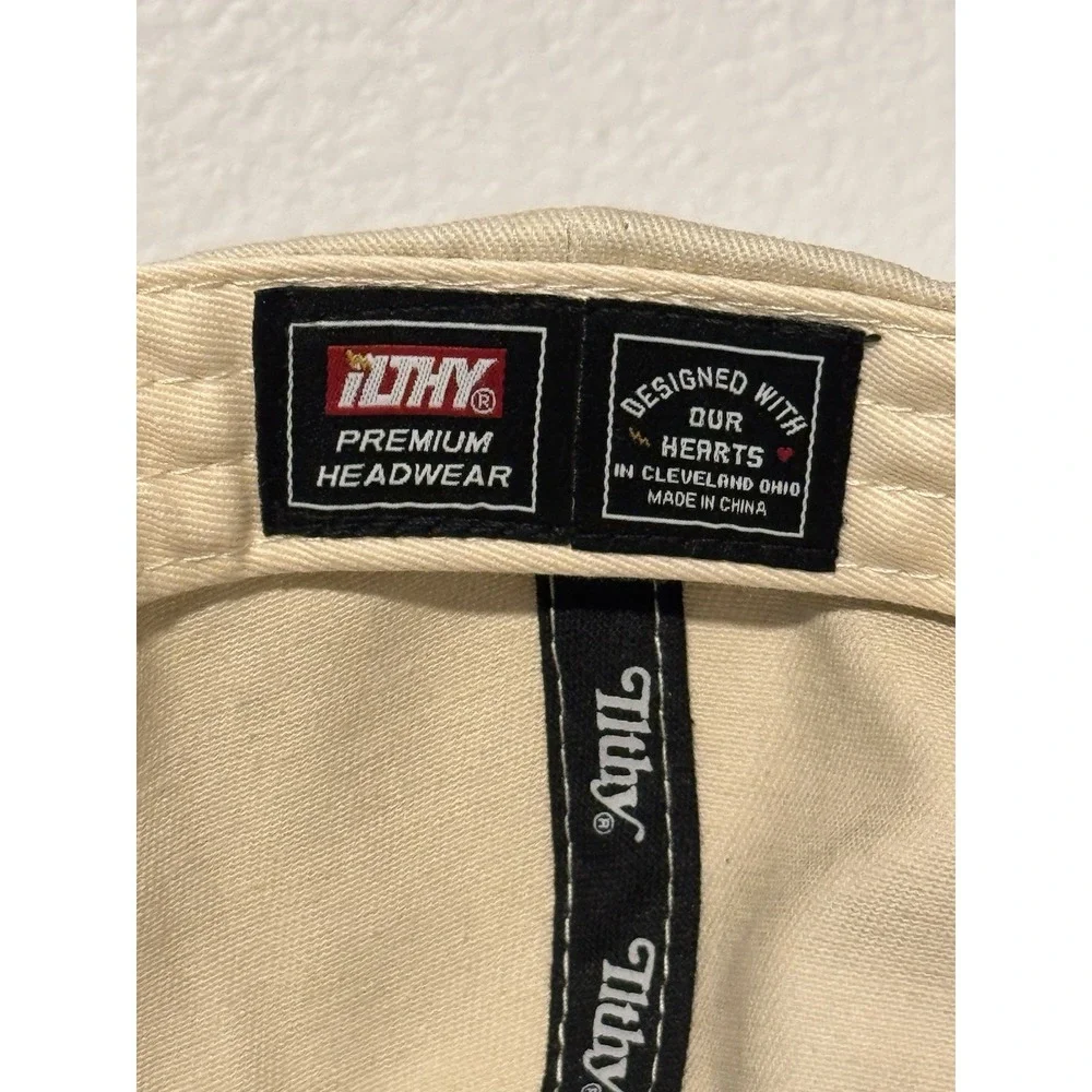 ilthy Hat Cap G League Basketball SnapBack Cream Black Felt Brim Rare